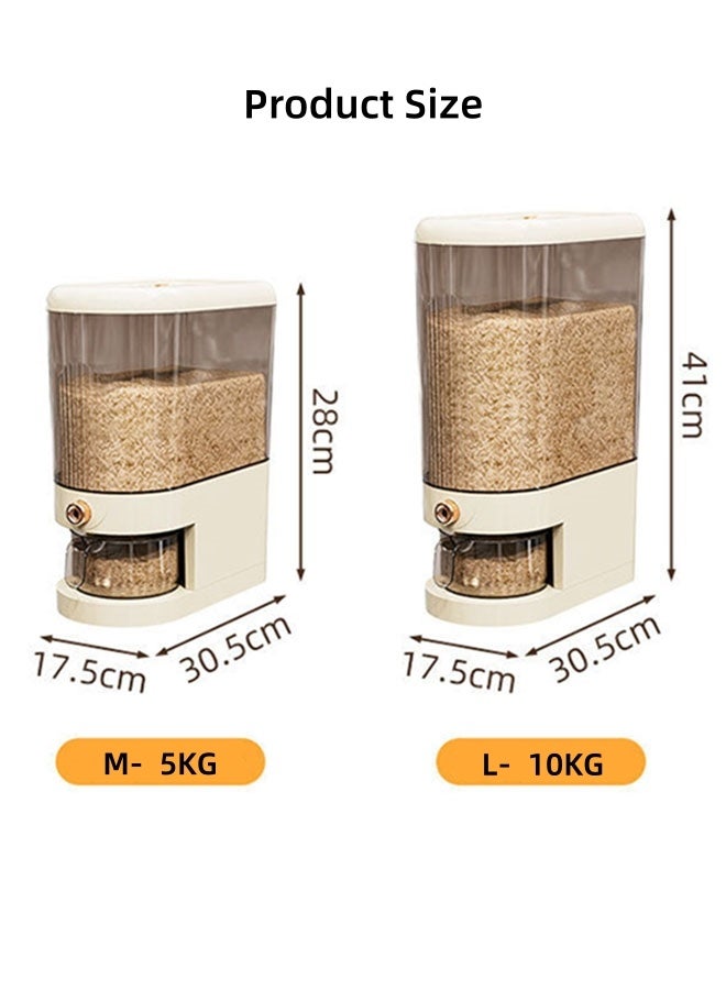 WangPangZi Rice Dispenser, Rice Containers Storage, Sealed Moisture Proof Rice Bucket with Measuring Cup, Large Grain Flour Soybean Container Storage for Kitchen Pantry Household - Image 2